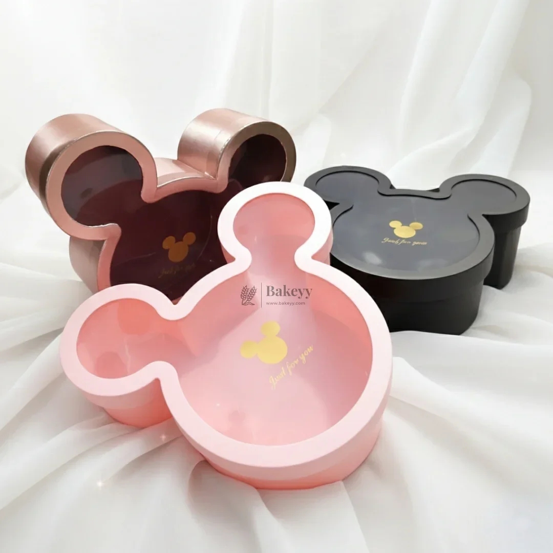 Mickey-Shaped Premium Gift Box with Transparent Lid l Pack of 1