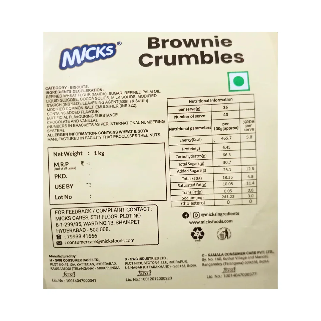 MICKS | Brownie Crumbles - 1KG - Image 4