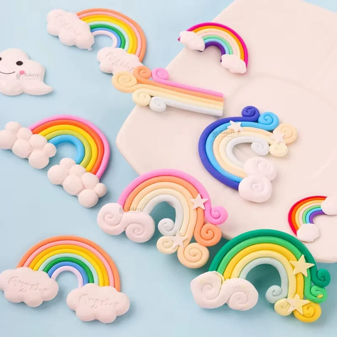 Mini Rainbow Cake Decoration Toppers | Cake Décor toppers | DIY Mini Toppers | Pack of 2 - Image 4