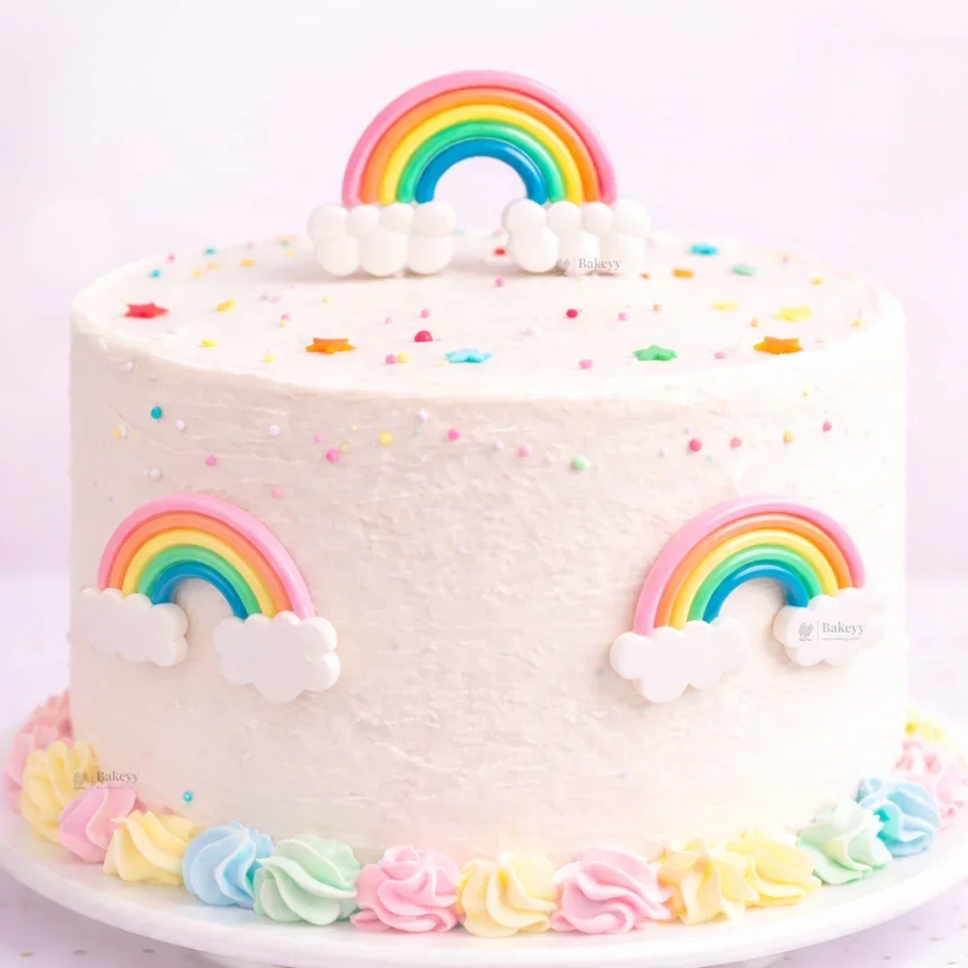 Mini Rainbow Cake Topper | Rainbow with Cloud Design | Pack of 10 - Image 4