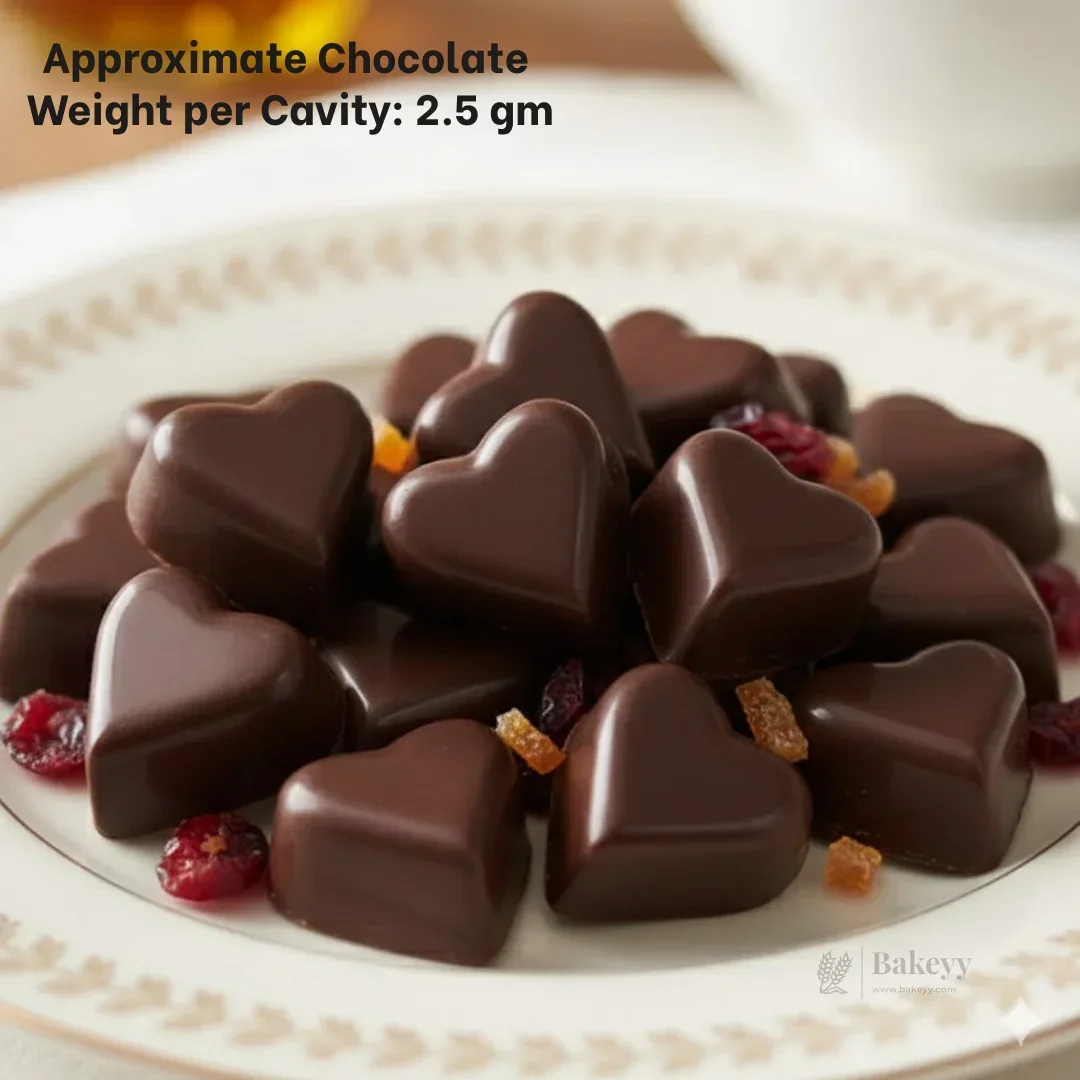 Mould 365 | Mini Heart Chocolate Mould | Little Hearts Chocolate Shape | 24 Cavity | Pack of 1 - Image 3