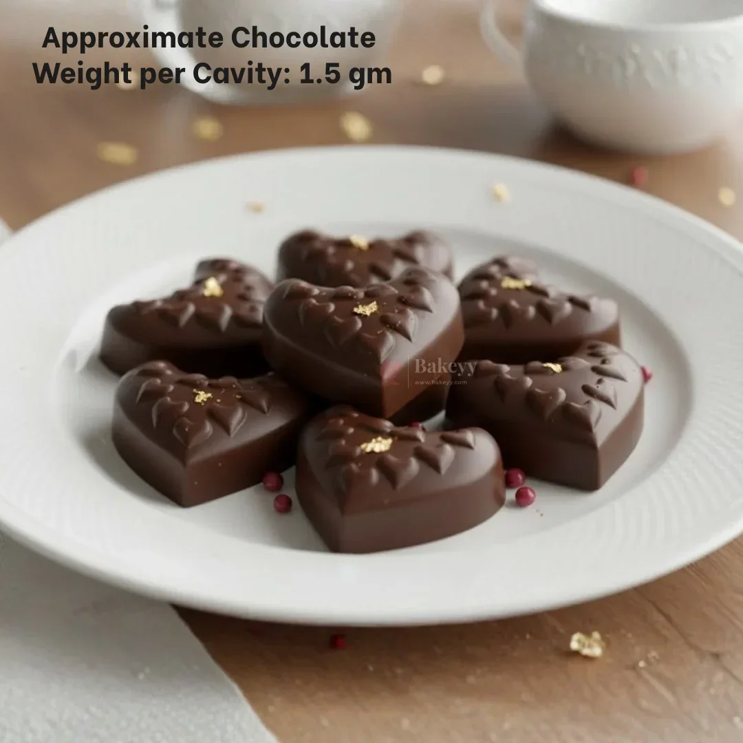 Mould 559 | Mini Heart Chocolate Mould Tray | Baking Accessories | 15 Cavity | Pack of 1 - Image 3