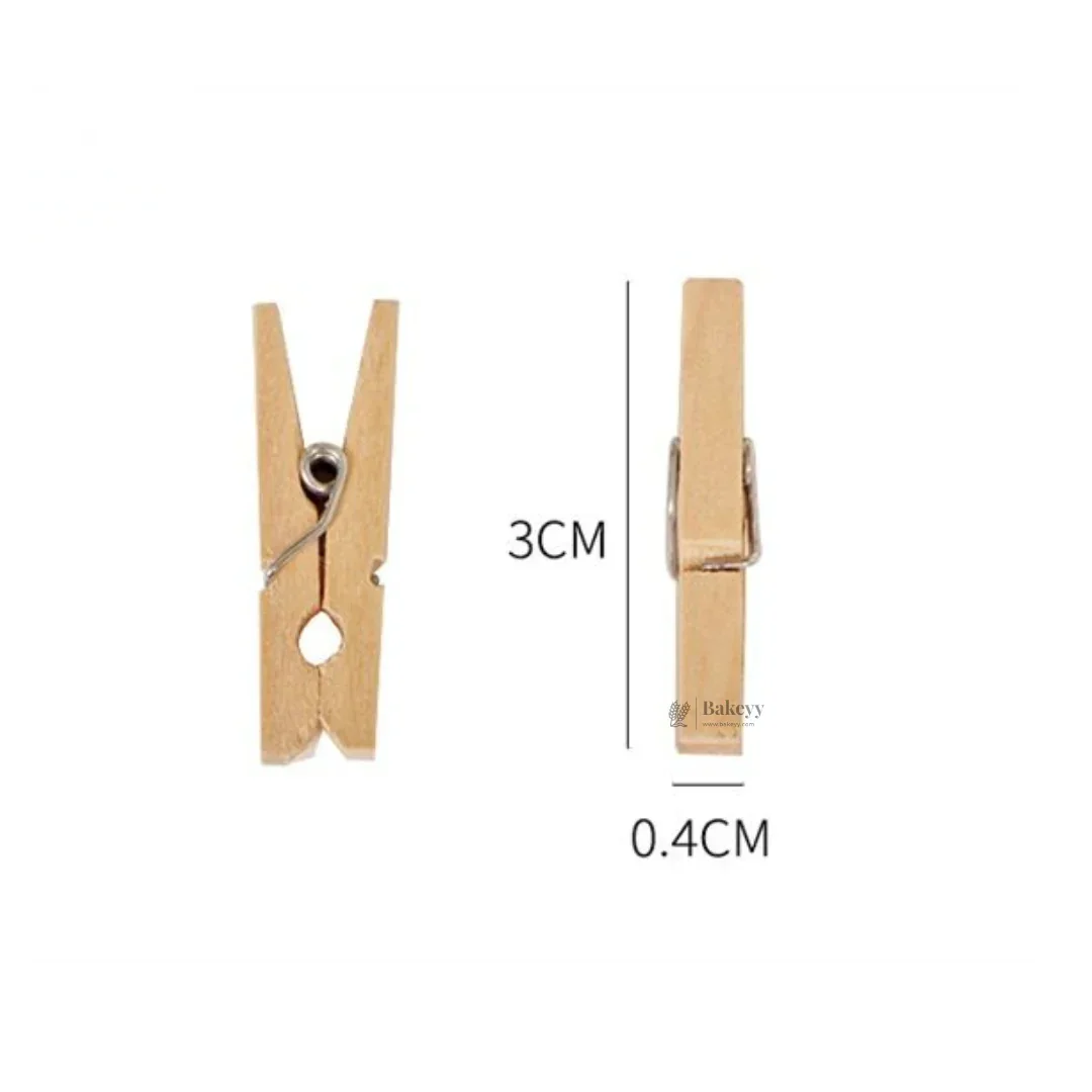Mini Wooden Clips for Crafts, Decor & Display | Pack of 50 - Image 2