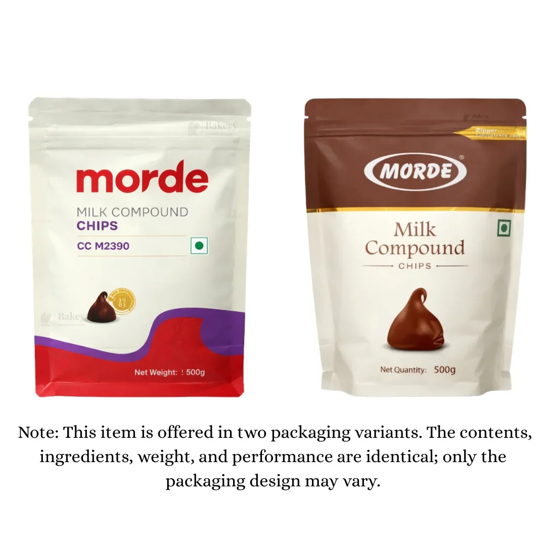 Morde Compound Chips (Dark, Milk & White) | Smooth Melting Baking Chocolate Chips | Resealable Pack (500g) - Image 3