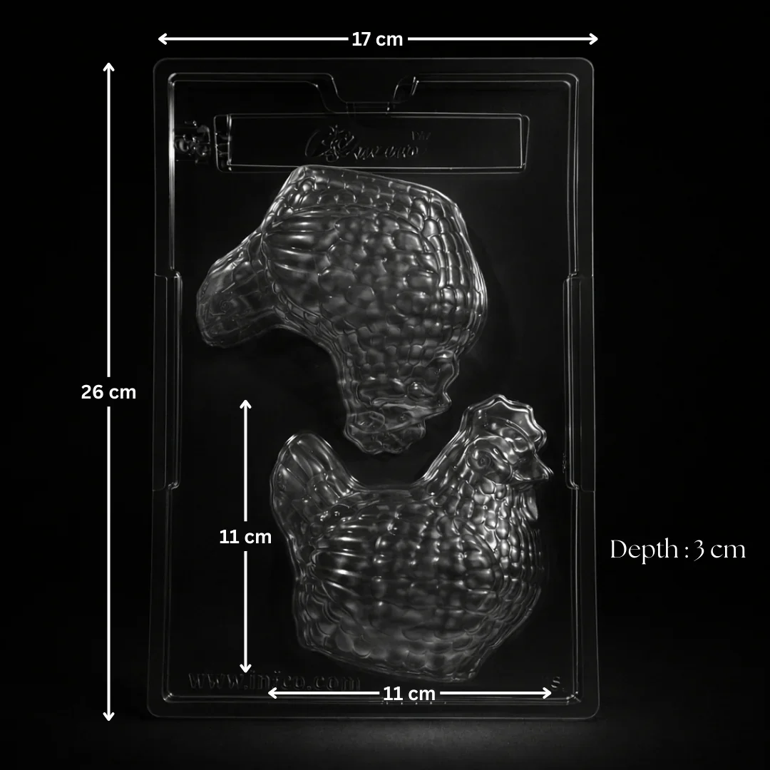 Mould 113 | Chicken Chocolate Mould | 2 Cavity | Pack of 1 - Image 2