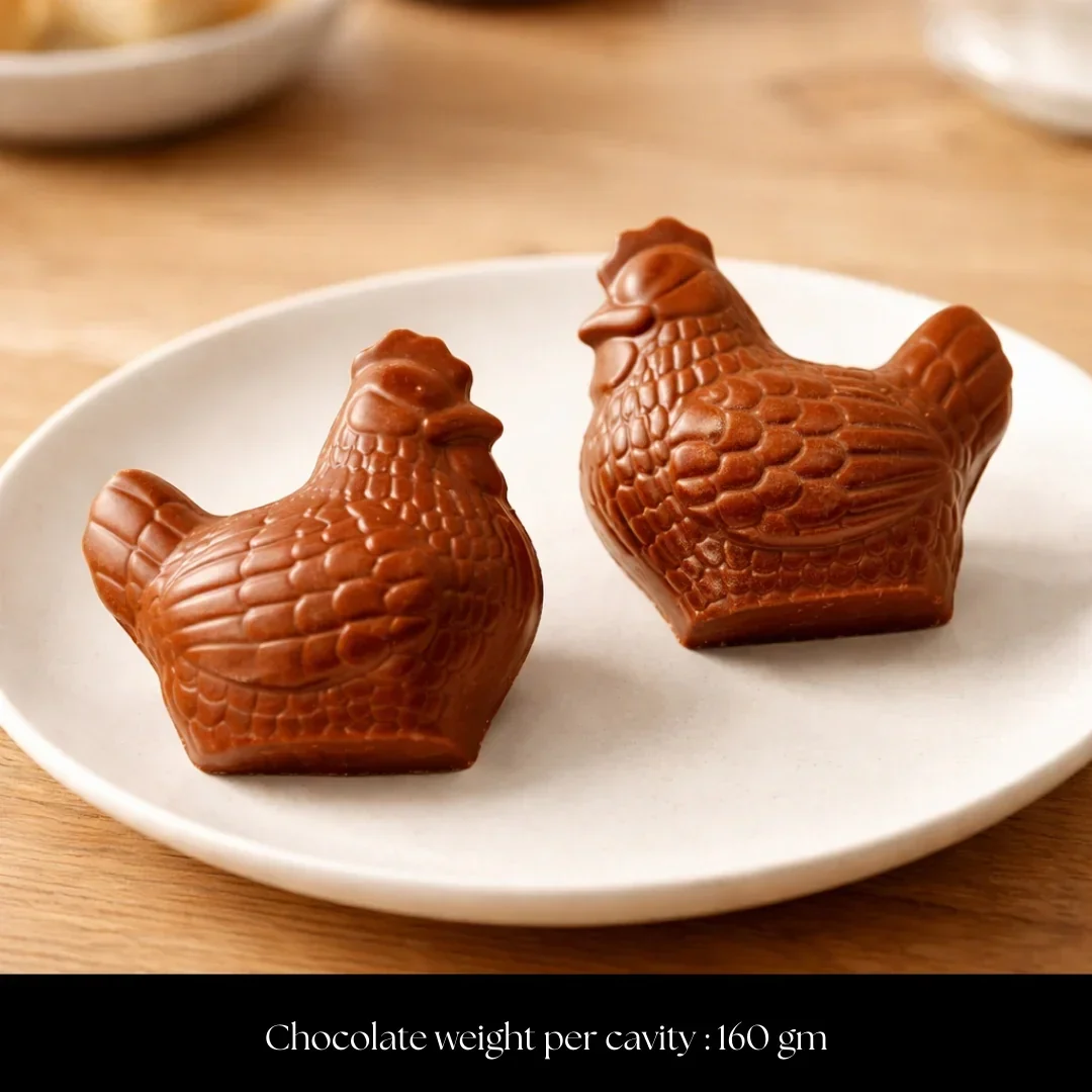 Mould 113 | Chicken Chocolate Mould | 2 Cavity | Pack of 1 - Image 3