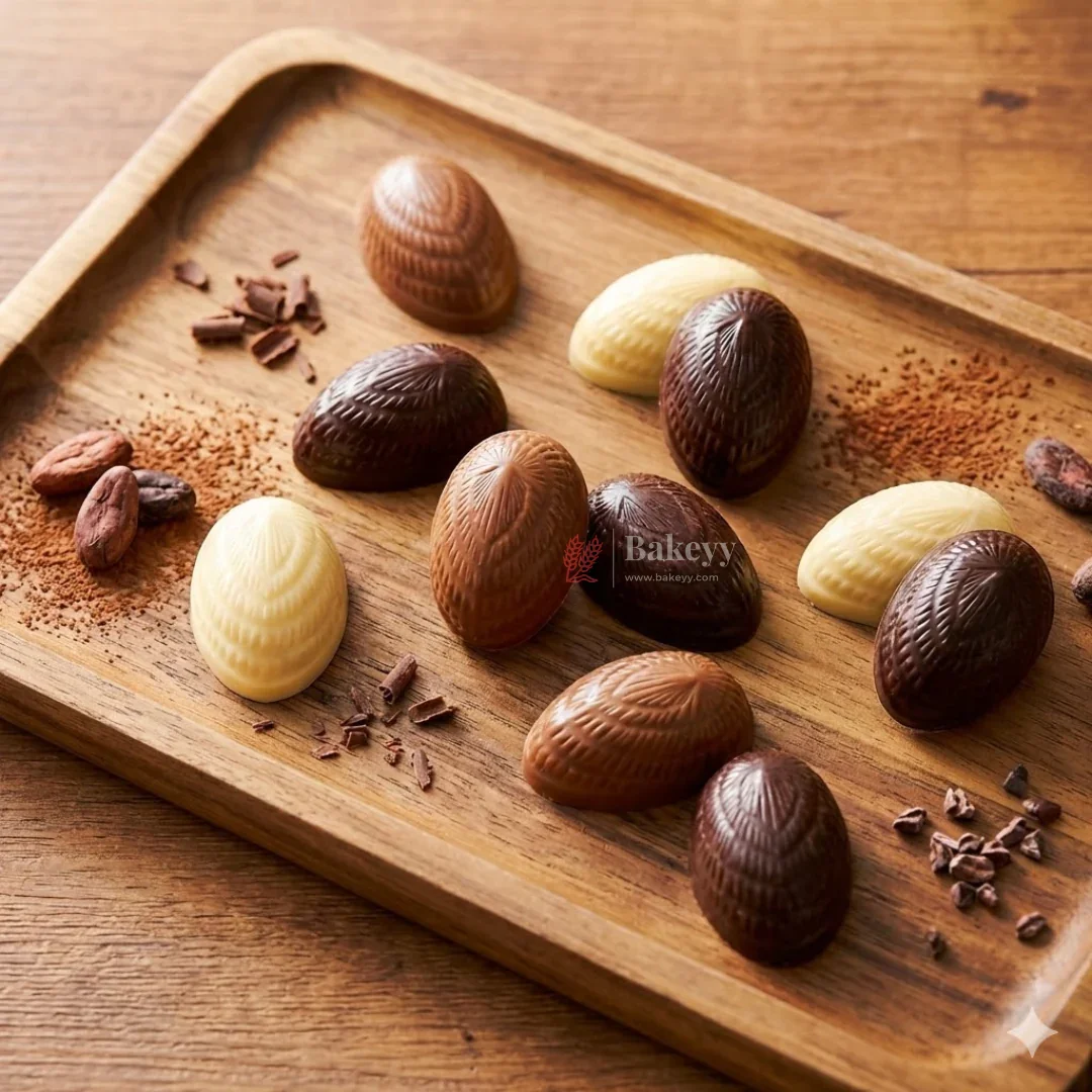 Mould 121 | Mini Textured Egg Shape Chocolate Mould | 25 Cavity | Pack of 1 - Image 3