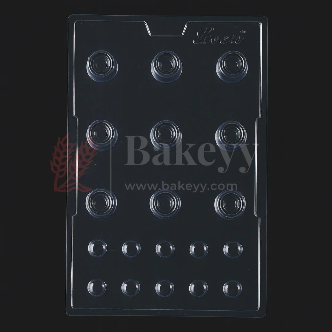Mould 133 | Round Ring & Dome Chocolate Cacao Mould | Baking Accessories | Plastic Chocolate Mould | Party Favor Mould | Pack of 1