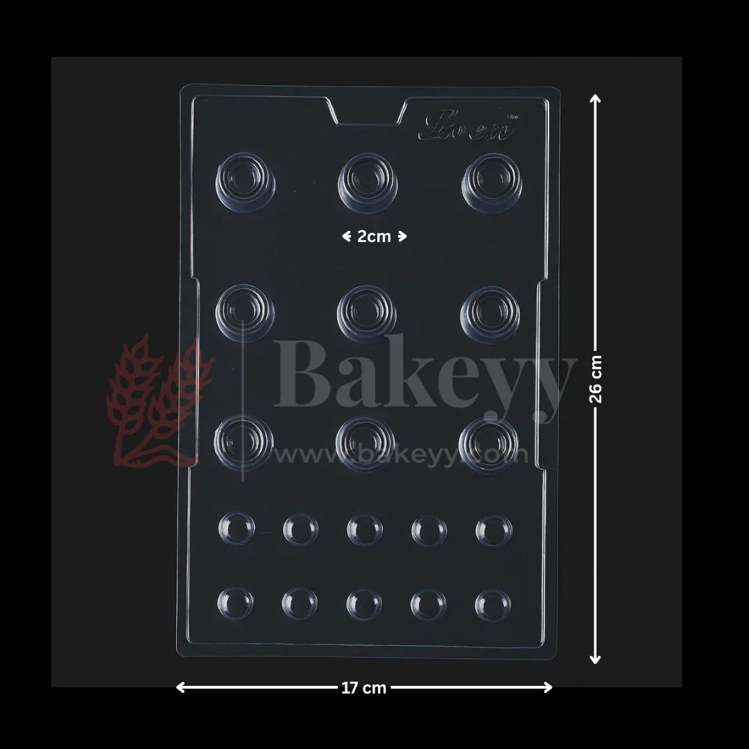 Mould 133 | Round Ring & Dome Chocolate Cacao Mould | Baking Accessories | Plastic Chocolate Mould | Party Favor Mould | Pack of 1 - Image 2