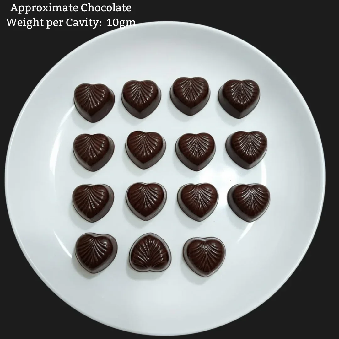 Mould 160 | Heart-Shaped Chocolate Mould | 12 Cavity | Party Favor Mould | Pack of 1 - Image 3
