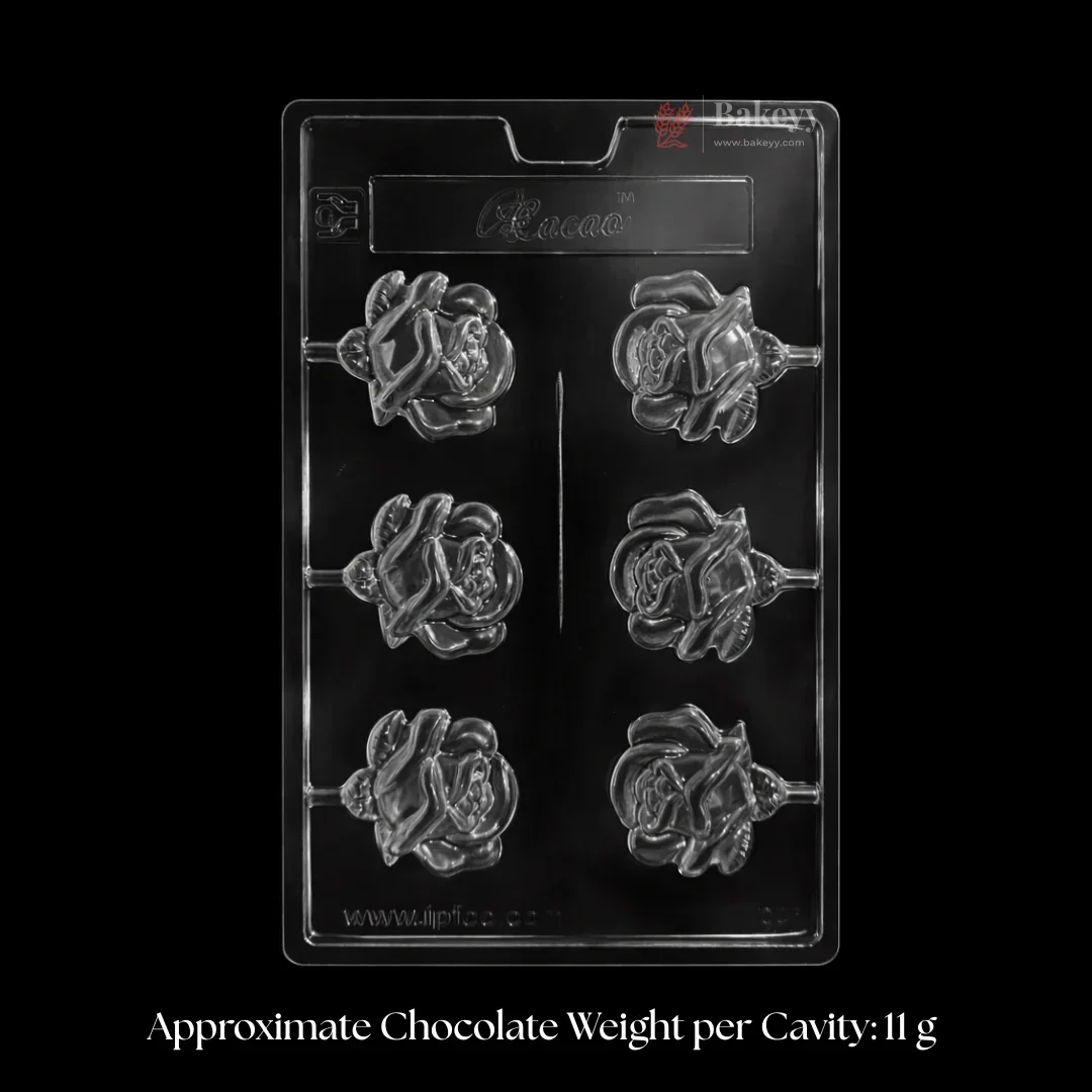 Mould 223 | Rose Flower Chocolate Mould | 6 Cavity | Pack of 1
