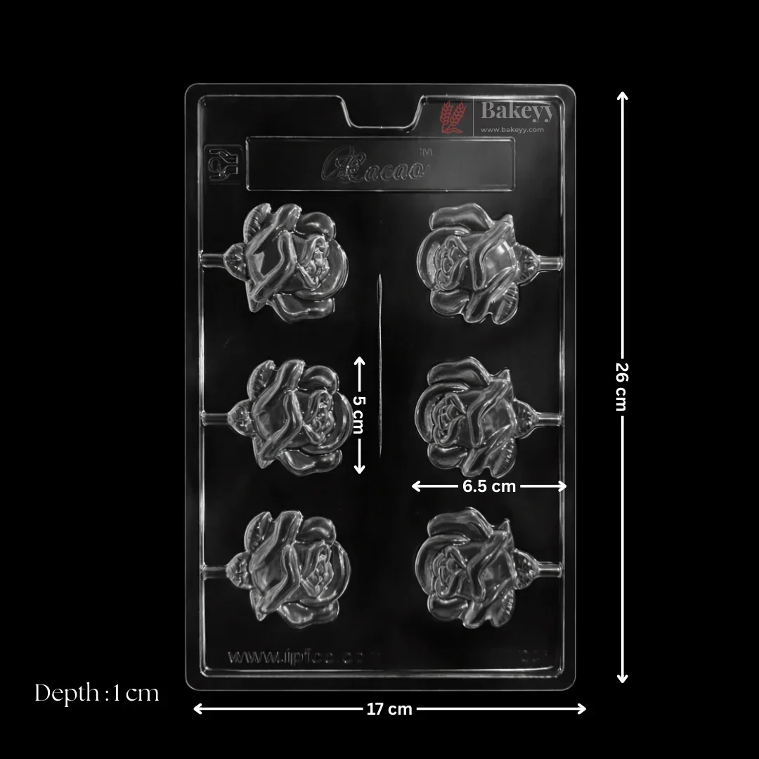 Mould 223 | Rose Flower Chocolate Mould | 6 Cavity | Pack of 1 - Image 2