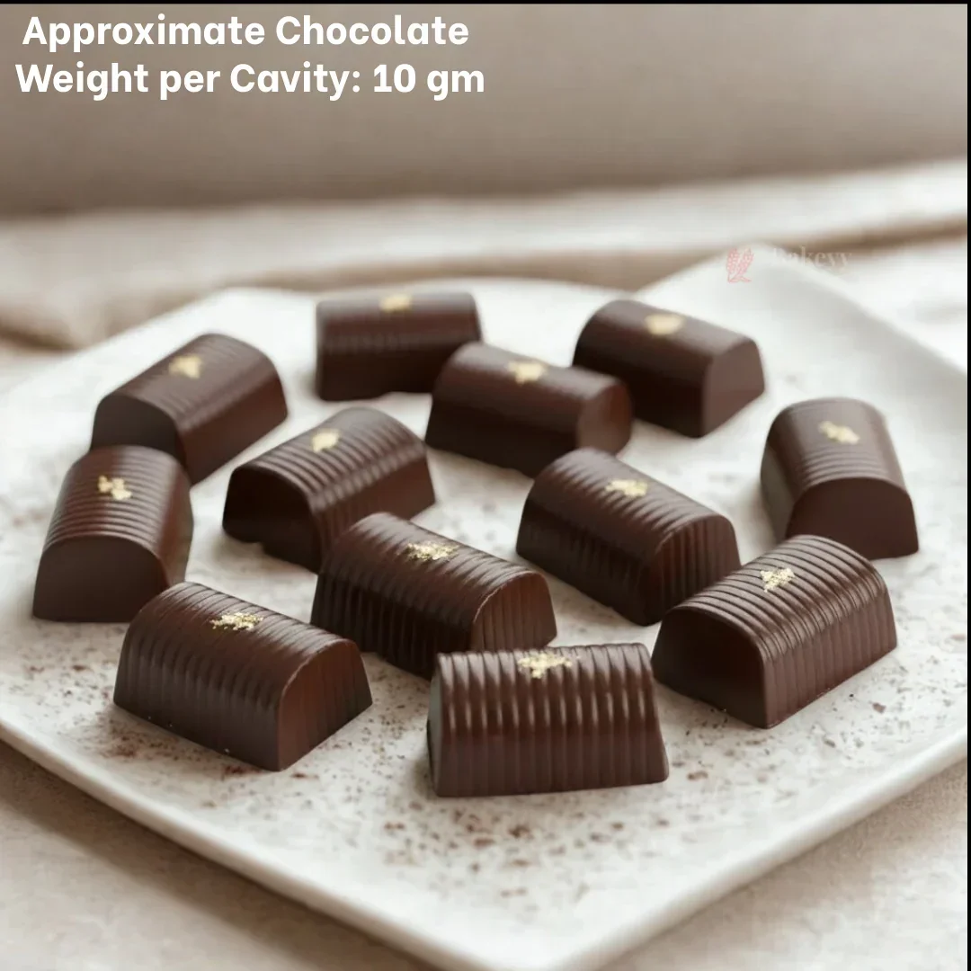 Mould 380 | Ridge Dome Chocolate Shape | 4 Cavity | Premium Mould Finish | Pack of 1 - Image 3