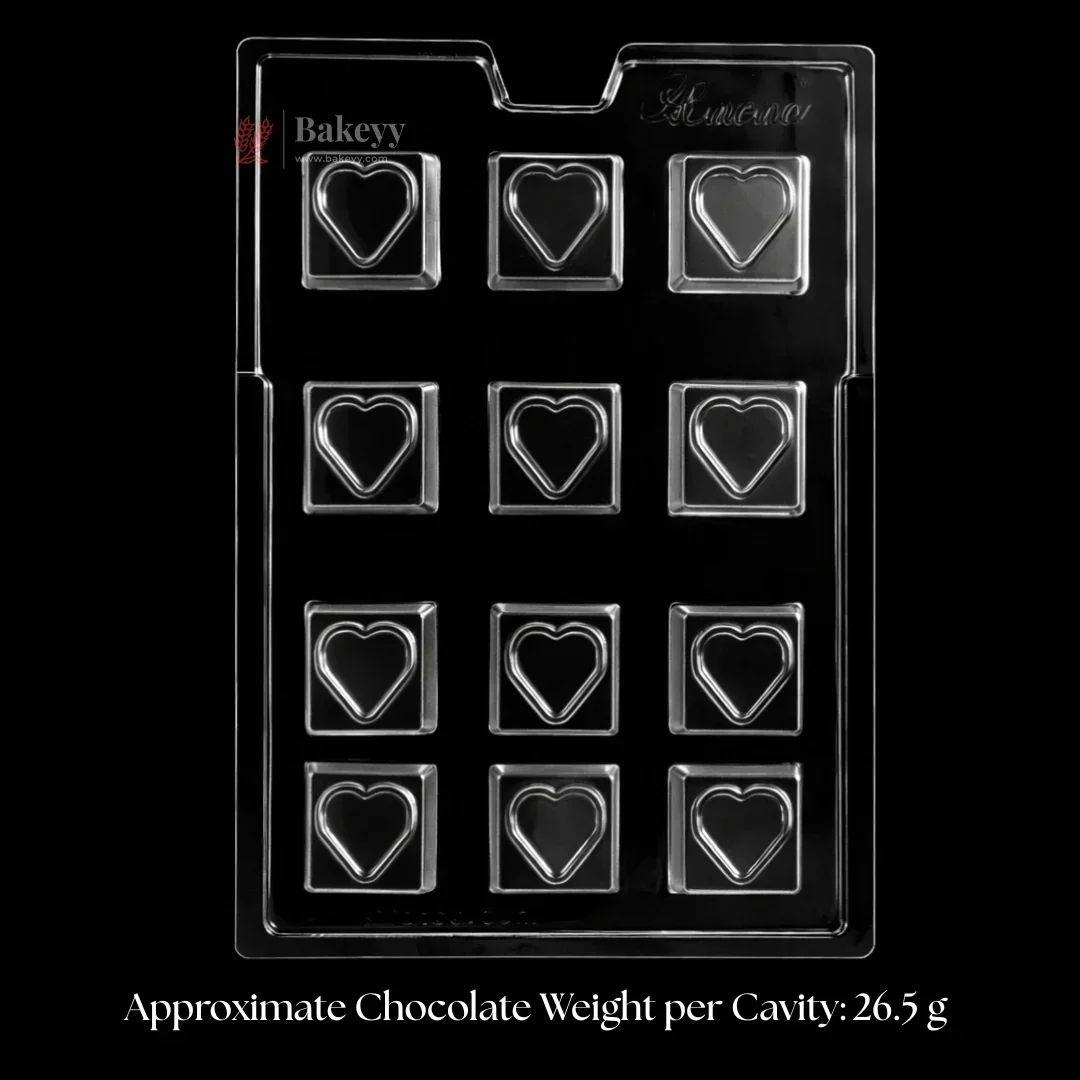 Mould 381, 382, 383 | “I”, Heart & “U” Letter Design | Alphabet & Heart Chocolate Mould | 12 Cavity | Pack of 1 - Image 5
