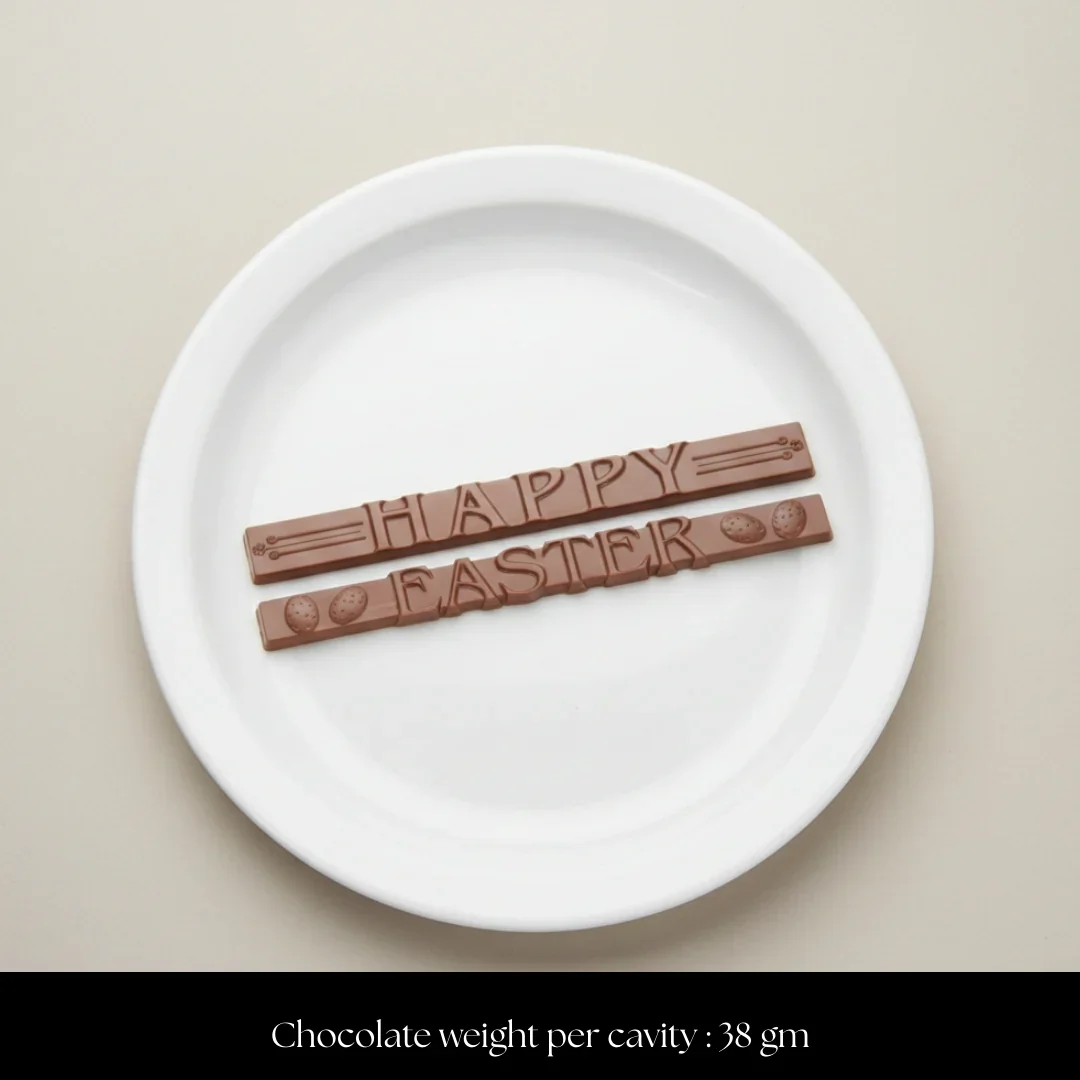 Mould 419 | Happy Easter Chocolate Mould | 4 Cavity | Pack of 1 - Image 3