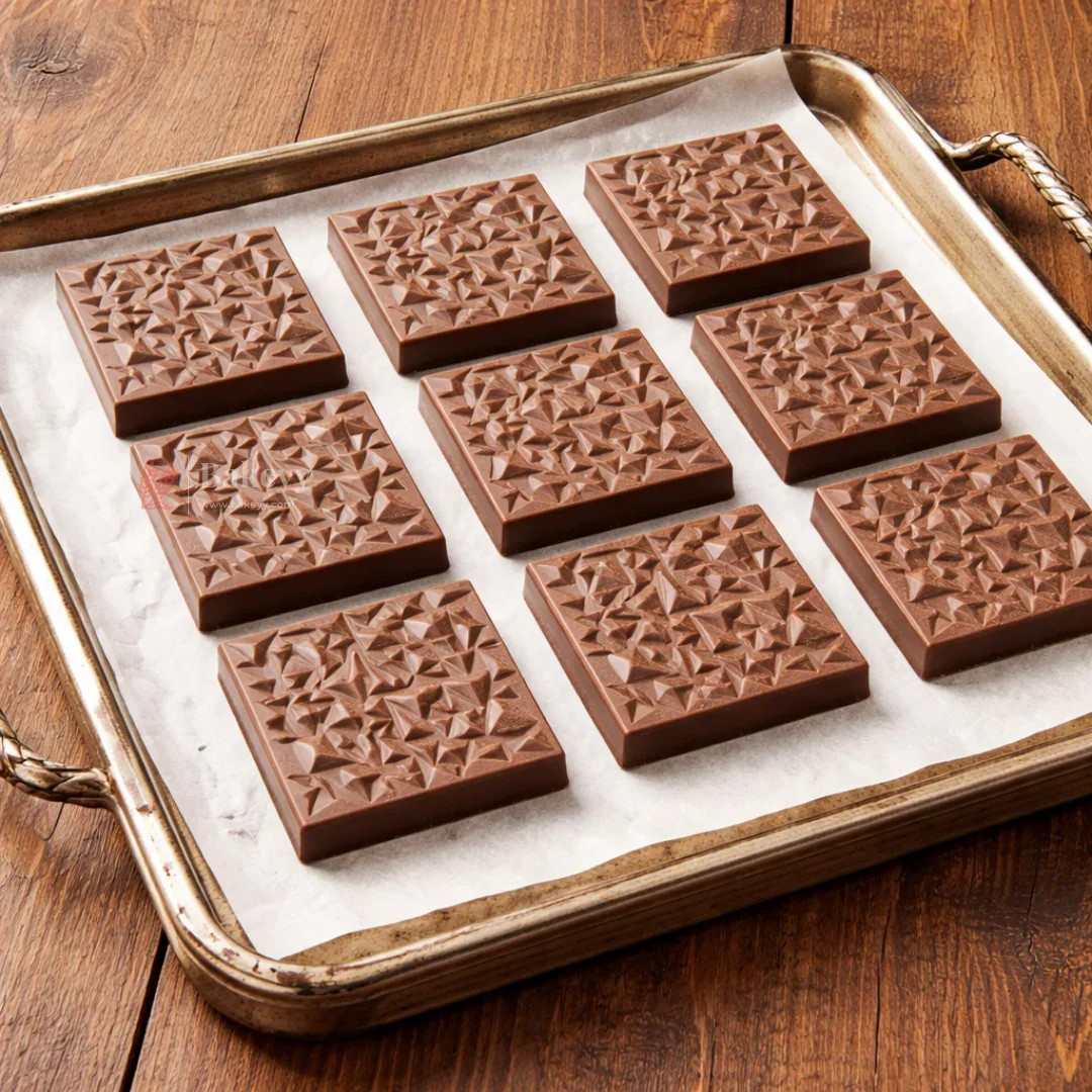 Mould 479 | Geometric Crystal Pattern Square Chocolate Mould | 8 Cavity | Pack of 1 - Image 3