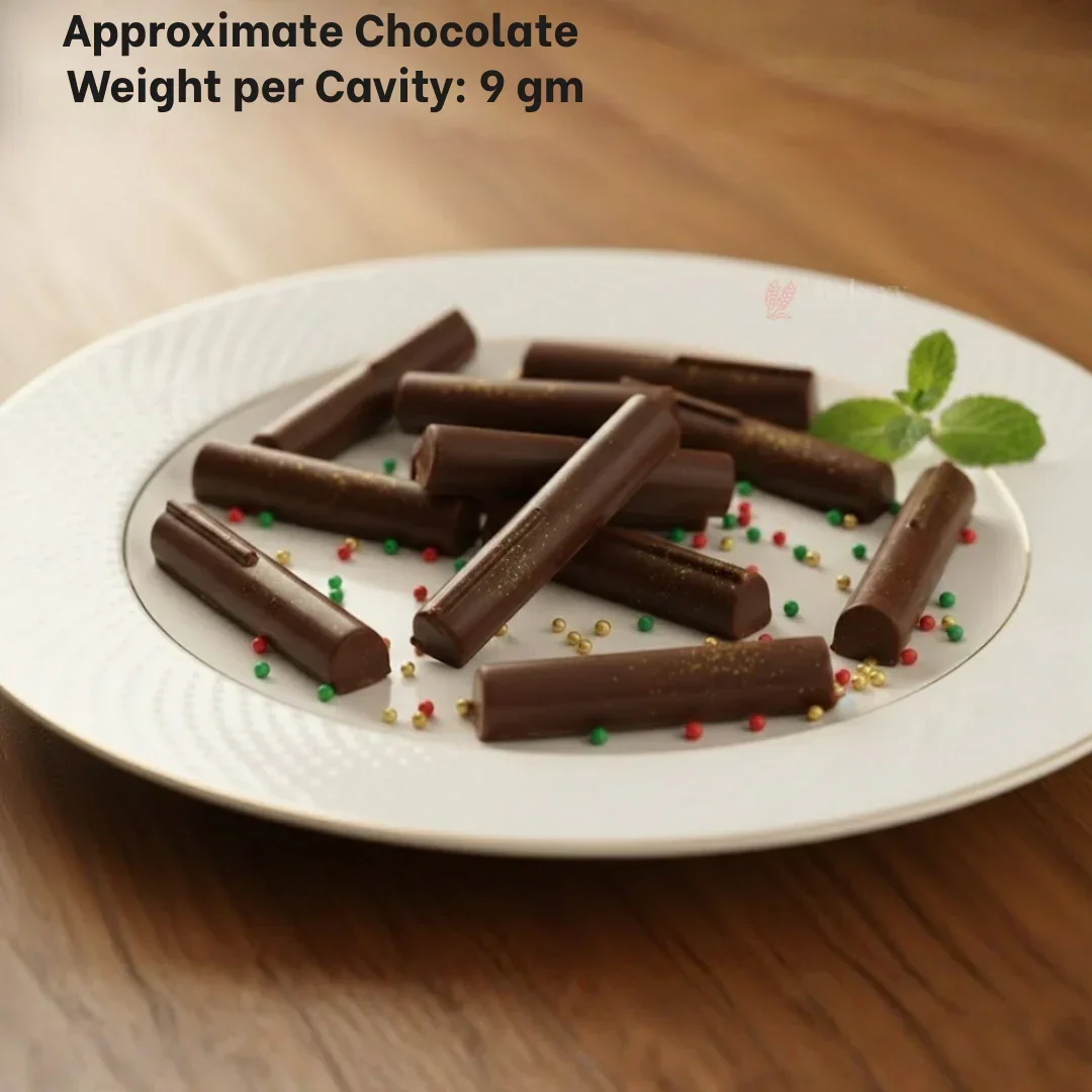Mould 516- Cacao Pen Shape Design Mould | 12 Cavity | Party Favor Mould | Pack of 1 - Image 3