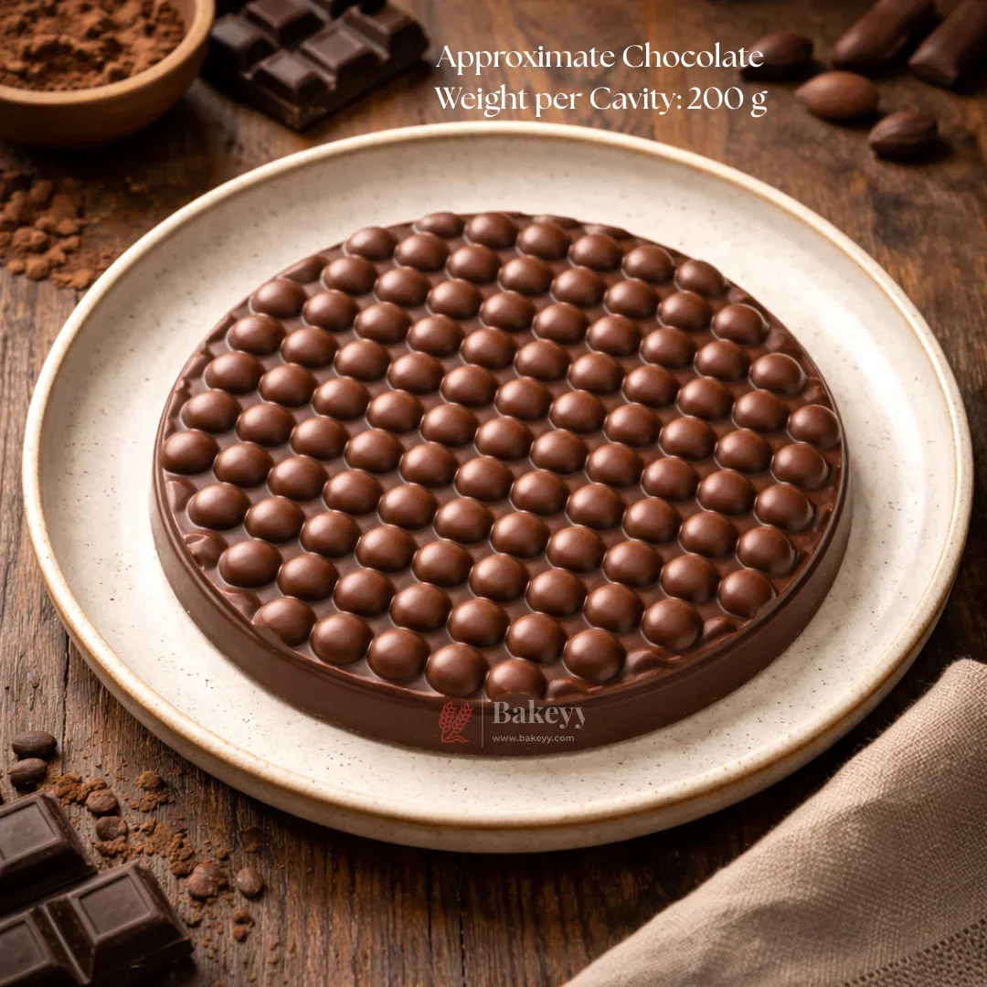 Mould 626 | Round Bubble Texture Chocolate Slab Mould | Pack of 1 - Image 3