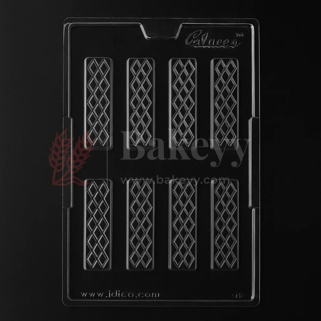 Mould 660 | Wafer Design Cacao Mould | Baking Accessories | Plastic Chocolate Mould | Party Favor Mould | Pack of 1