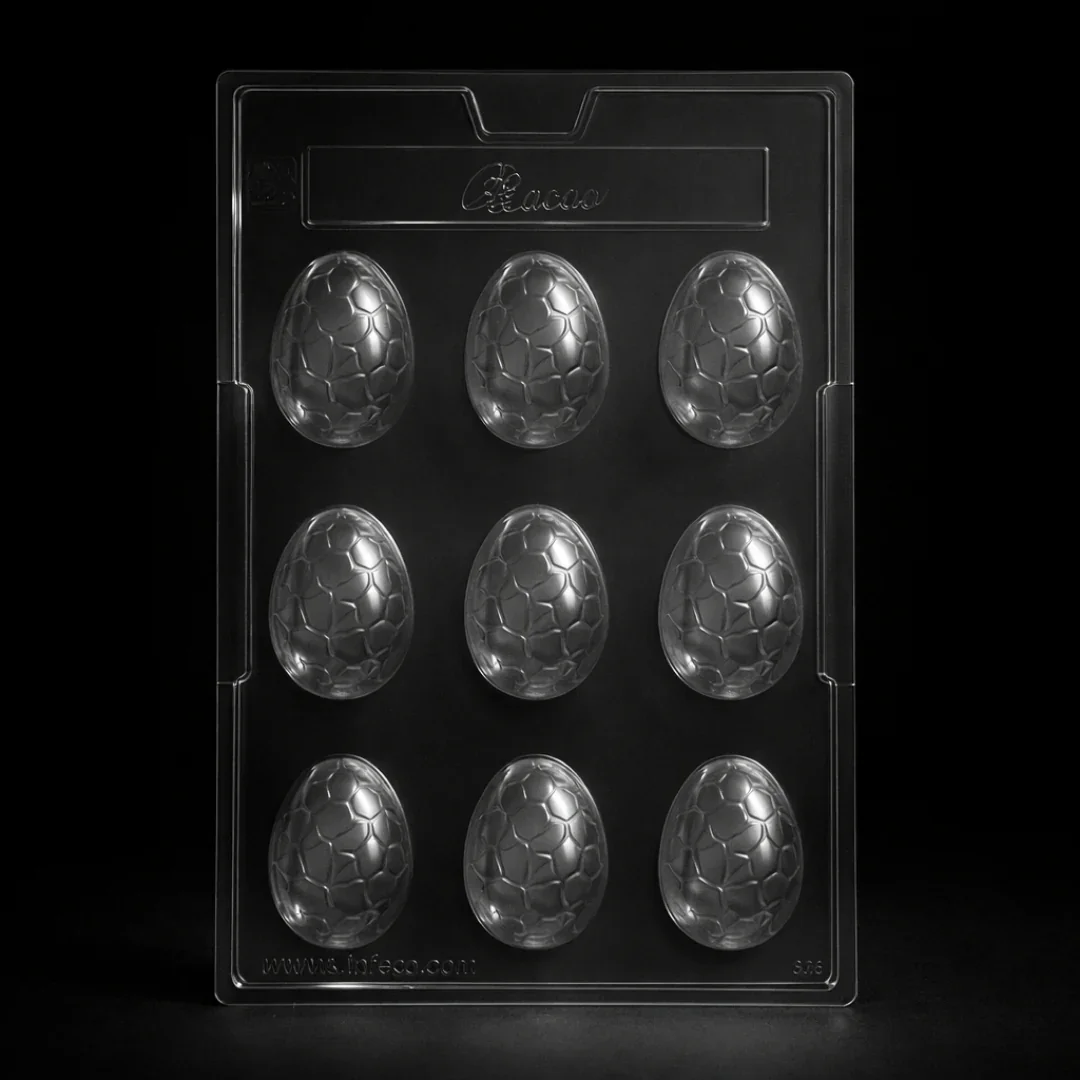 Mould 080 | Crack Pattern Egg Chocolate Mold | 9 Cavity | Pack of 1