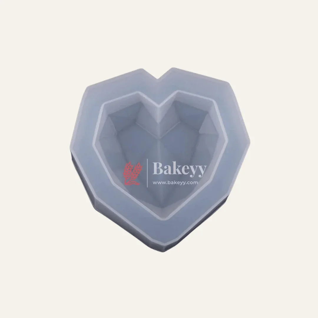 Pinata Heart Mould| Multifaceted Geometric Heart Silicone Mould| Chocolate Making and Shaping Mould| Pack of 1