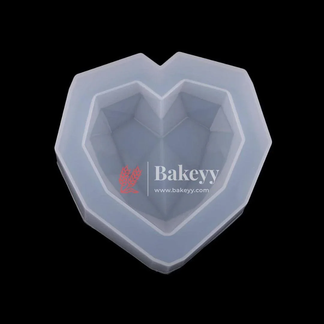 Pinata Heart Mould| Multifaceted Geometric Heart Silicone Mould| Chocolate Making and Shaping Mould| Pack of 1 - Image 2