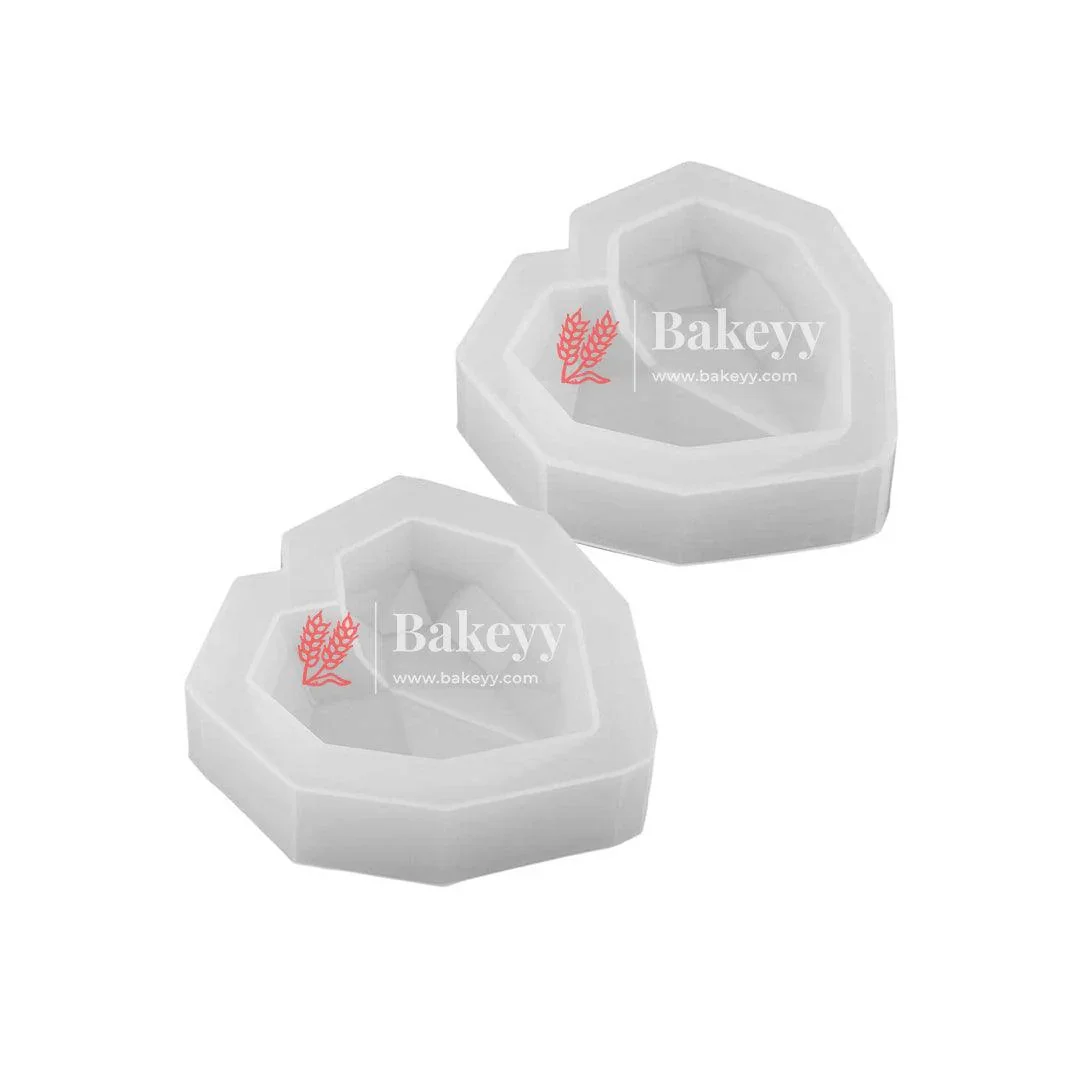 Pinata Heart Mould| Multifaceted Geometric Heart Silicone Mould| Chocolate Making and Shaping Mould| Pack of 1 - Image 5