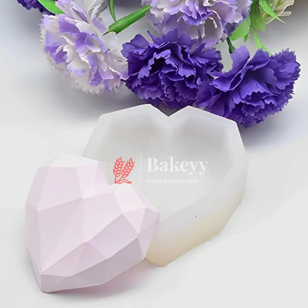 Pinata Heart Mould| Multifaceted Geometric Heart Silicone Mould| Chocolate Making and Shaping Mould| Pack of 1 - Image 6