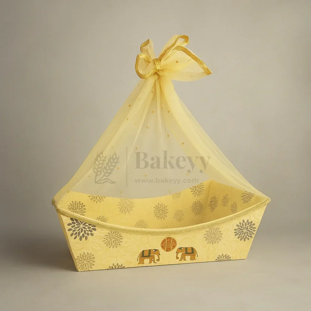 Decorative Gift Basket | Net Basket | Mixed Designs with Golden Net | 1 Piece