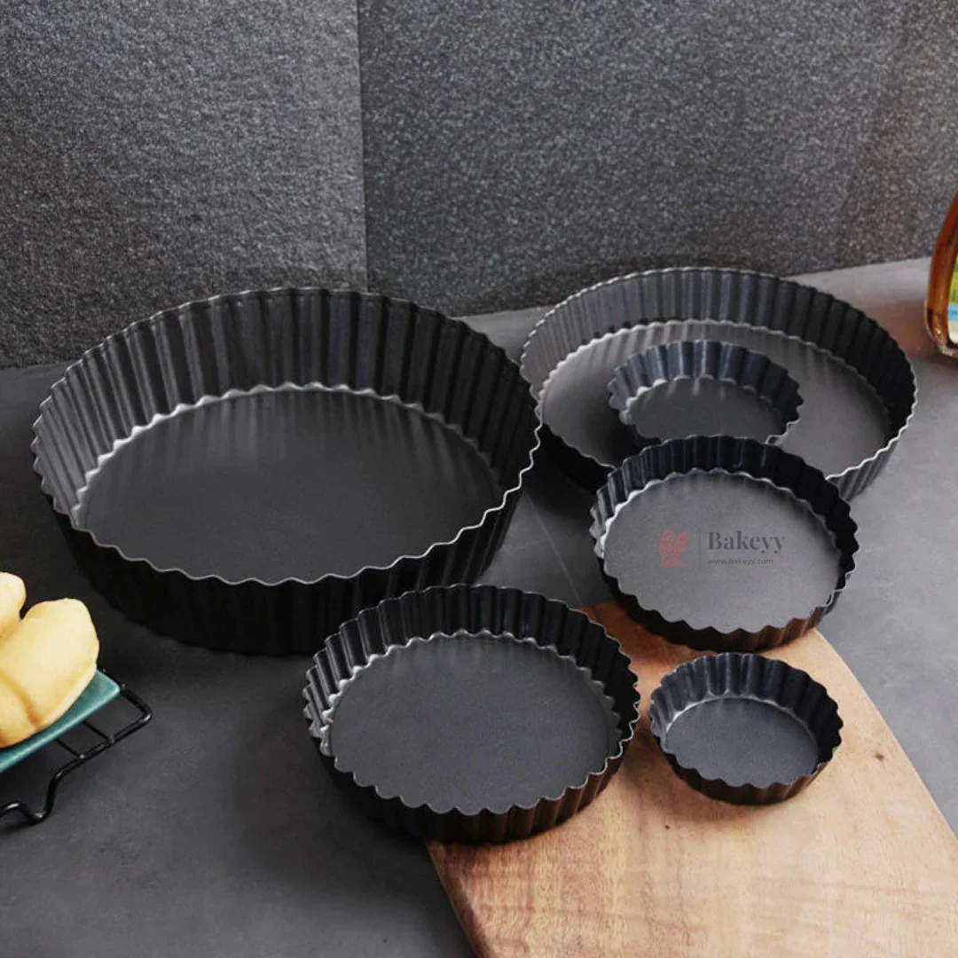 Non-Stick Pie Dish with Removable Bottom | Tart Pan | Pack of 1 - Image 2