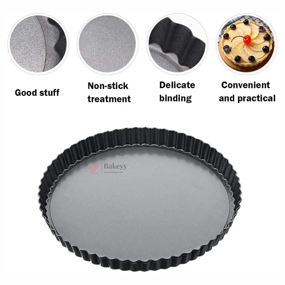 Non-Stick Pie Dish with Removable Bottom | Tart Pan | Pack of 1 - Image 5