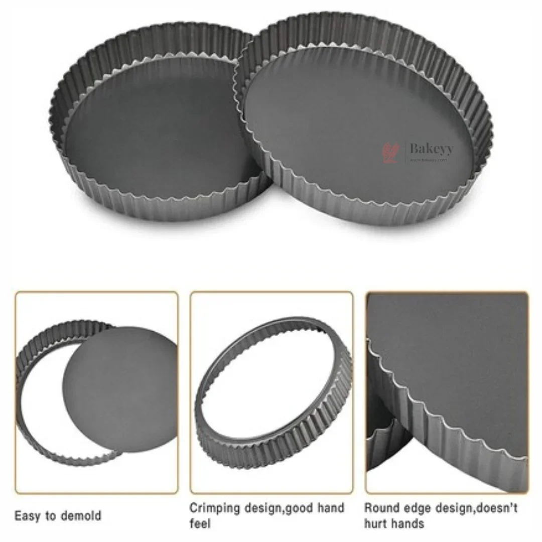 Non-Stick Pie Dish with Removable Bottom | Tart Pan | Pack of 1 - Image 6