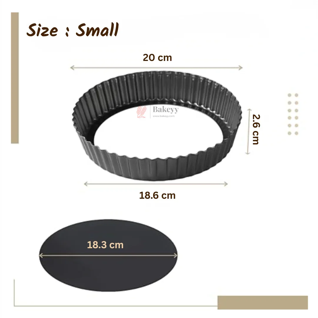 Non-Stick Pie Dish with Removable Bottom | Tart Pan | Pack of 1 - Image 8