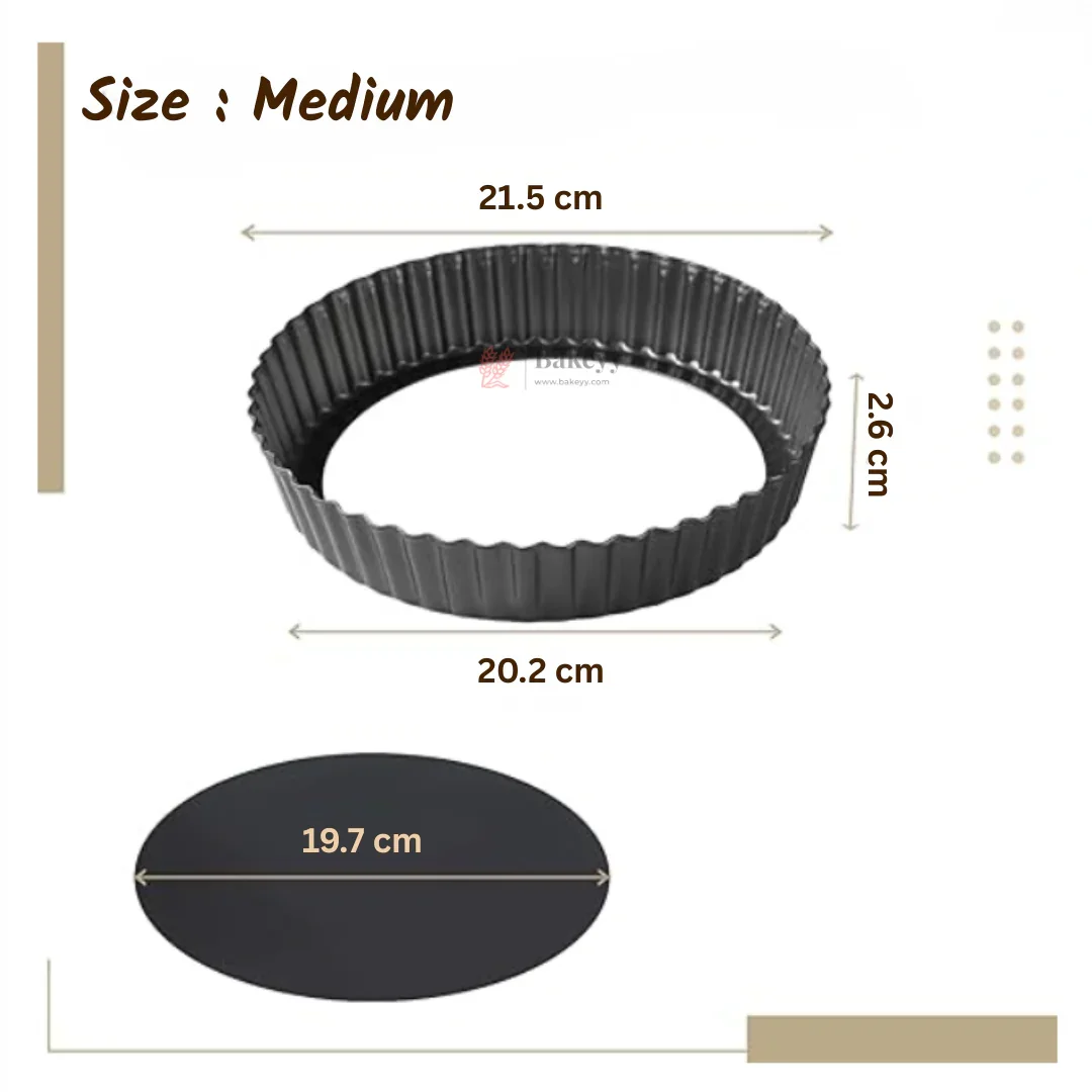Non-Stick Pie Dish with Removable Bottom | Tart Pan | Pack of 1 - Image 9