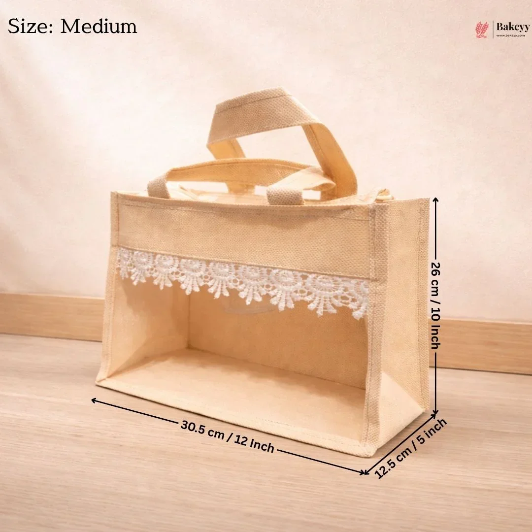 Non-Woven Window Bag with Zip Closure | Transparent Front Gift & Packaging Bag | Multiple Sizes | Pack of 12 - Image 8