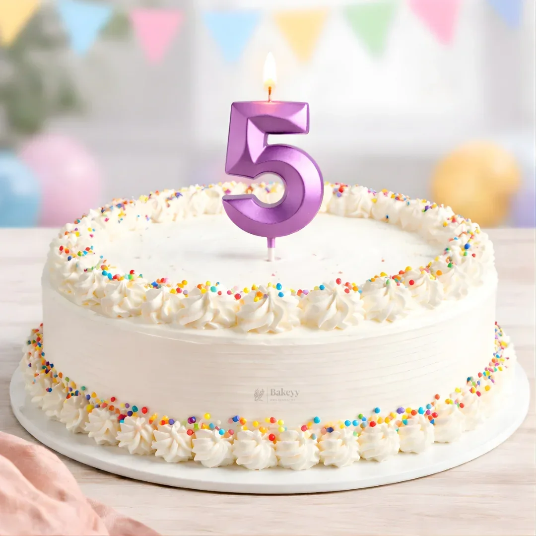 Pink Number 3D Candle | For Birthday, Wedding Party & Cake Decoration | Pack of 1 - Image 3