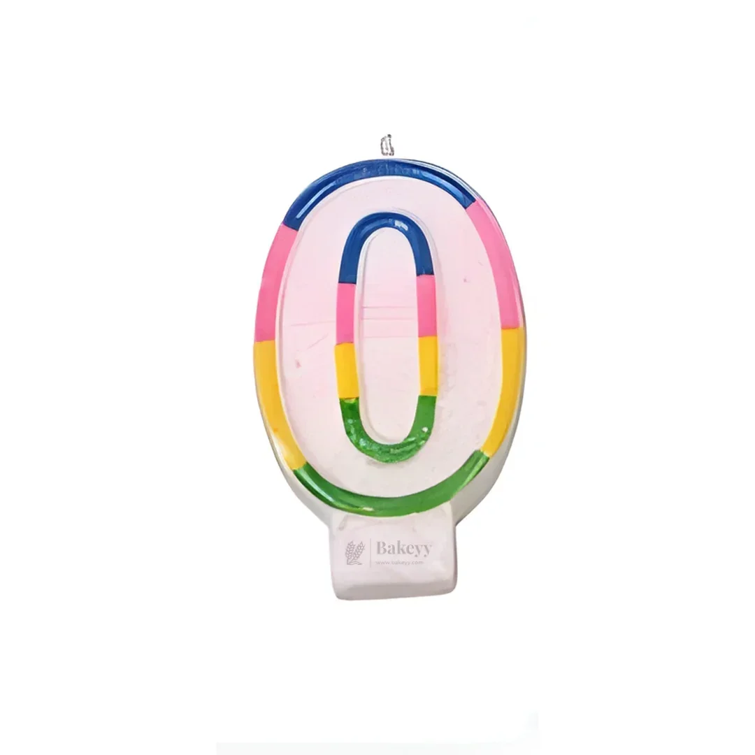 Number Rainbow Candle | For Birthday, Wedding Party & Cake Decoration | Pack of 1 - Image 6