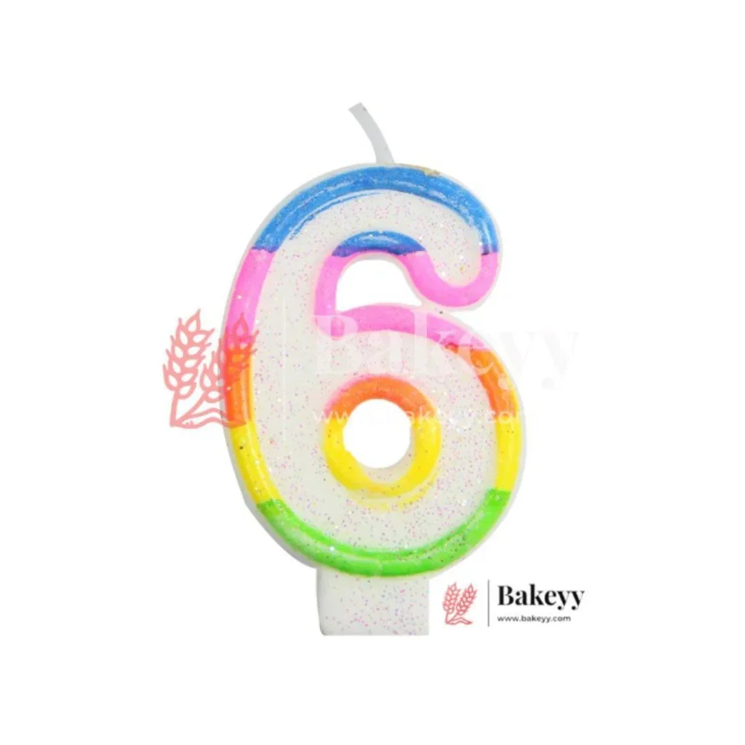 Number Rainbow Candle | For Birthday, Wedding Party & Cake Decoration | Pack of 1 - Image 8
