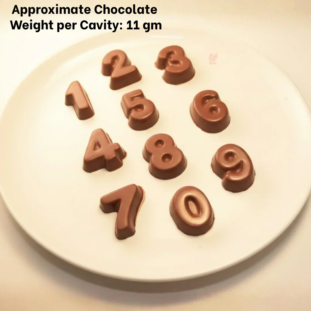 Mould 211-Number Shape Chocolate Mould Tray | 10 Cavity | Party Favor Mould | Pack of 1 - Image 3