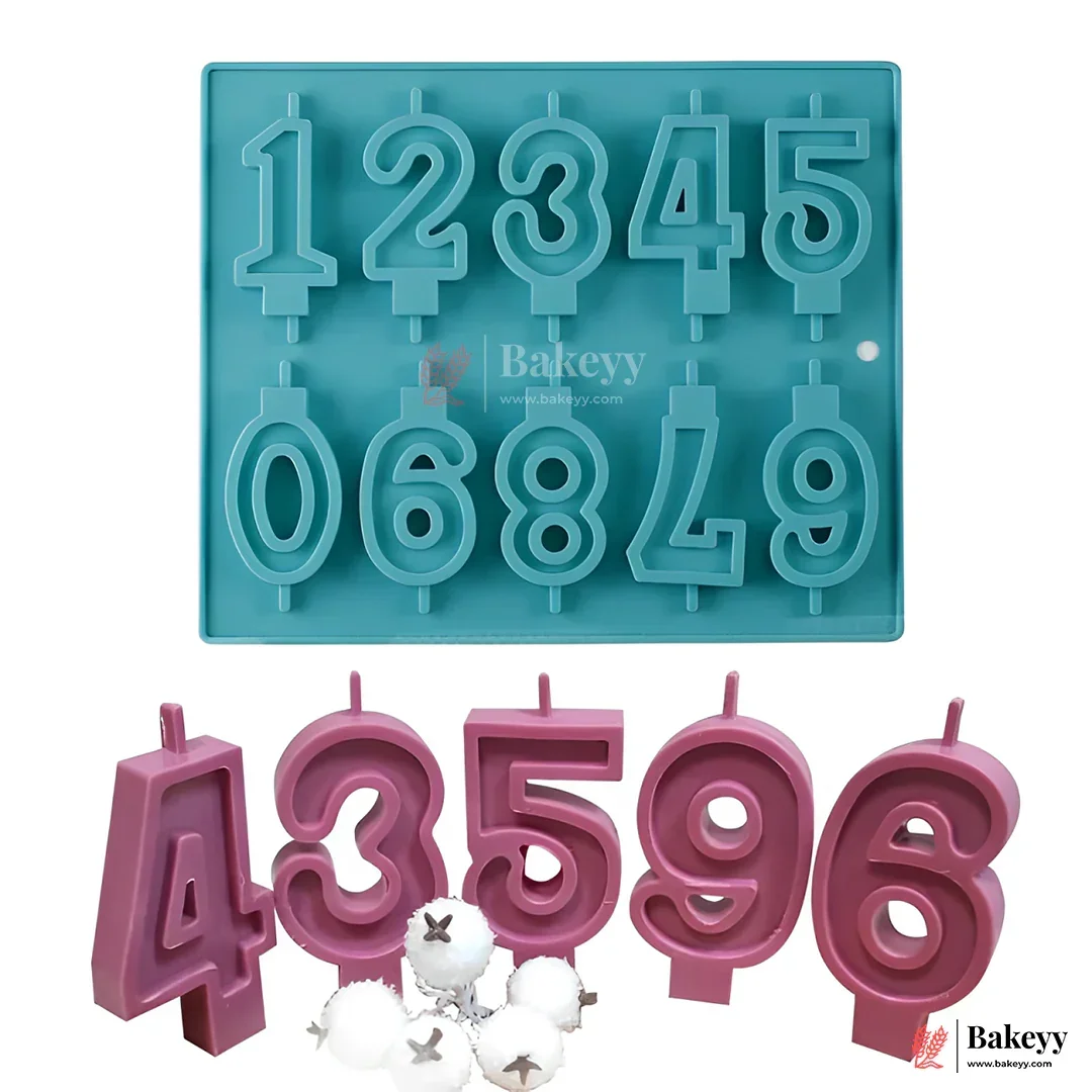 Number Silicone Mold  | Reusable Fondant, Chocolate & Candle Mold | Cake Topper Number Mould - Image 3