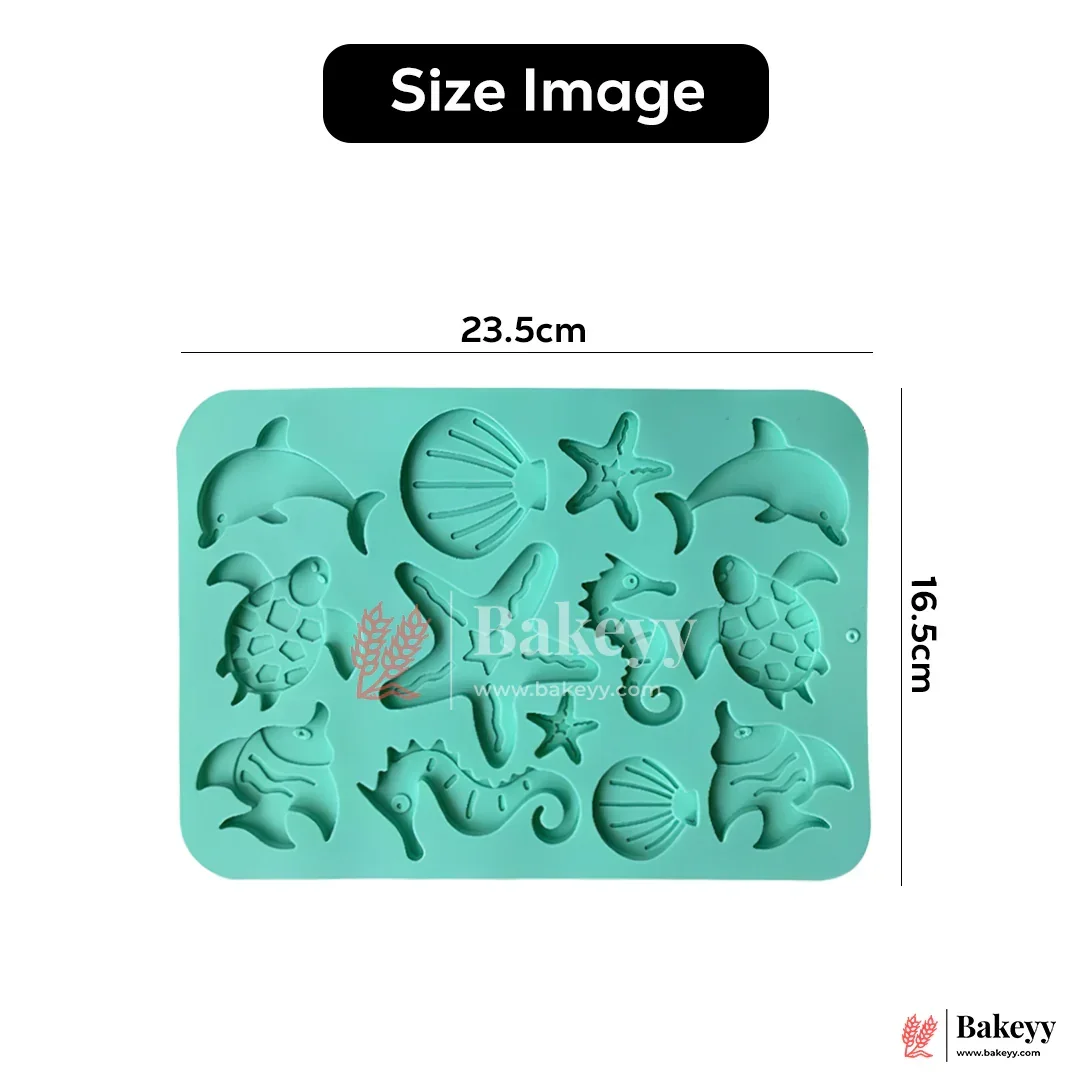 Ocean Theme Silicone Mold  | Sea Animal Fondant Mold for Cake Decorating, Chocolate, Resin & Clay Crafts - Image 2