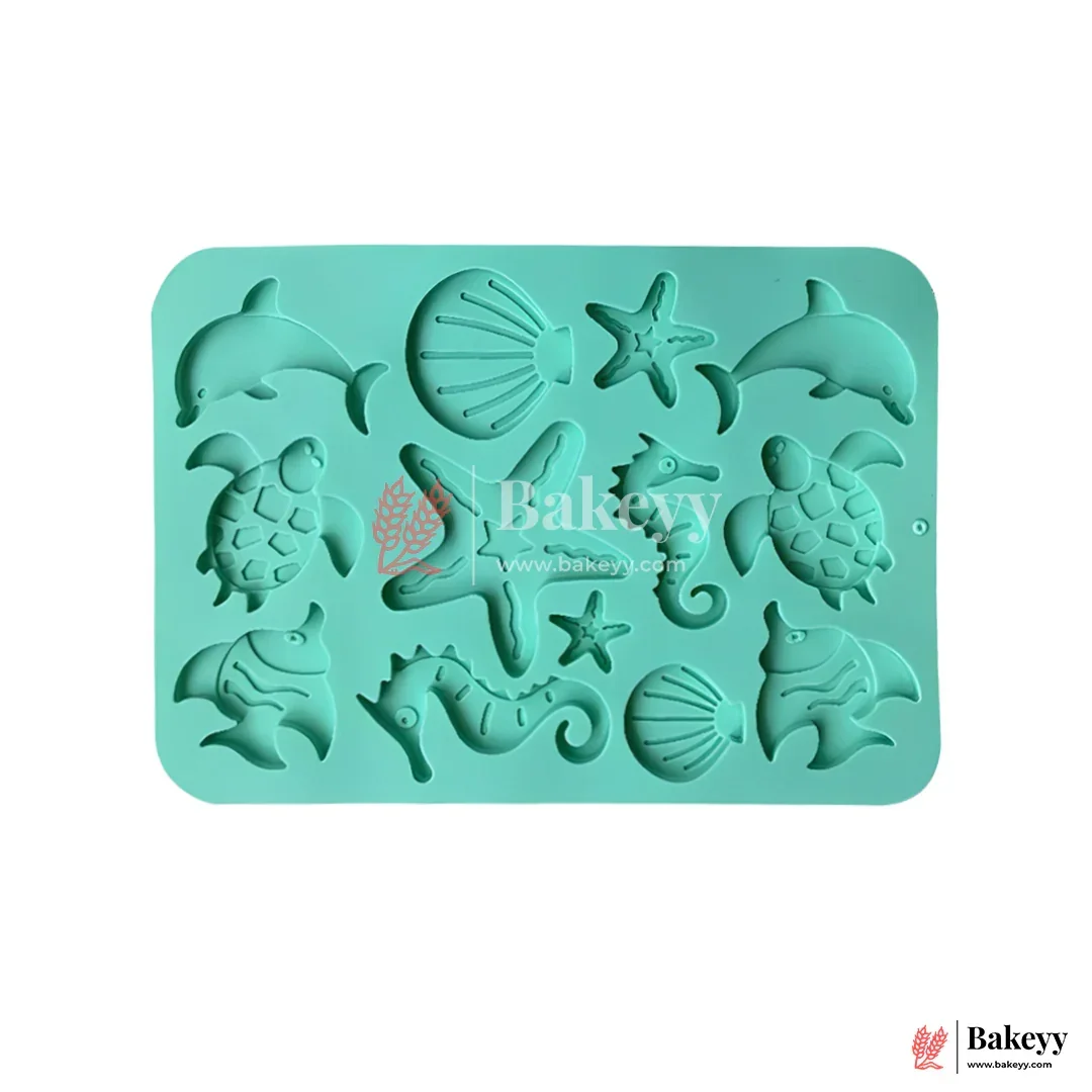 Ocean Theme Silicone Mold  | Sea Animal Fondant Mold for Cake Decorating, Chocolate, Resin & Clay Crafts - Image 4