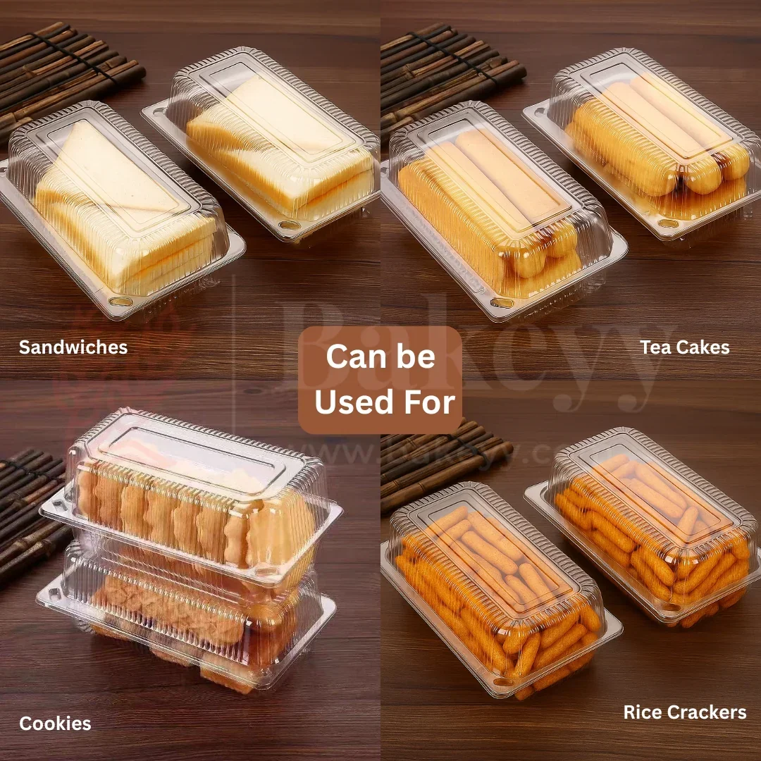 Rectangle PET Tea Cake Container | Pack of 25 - Image 4