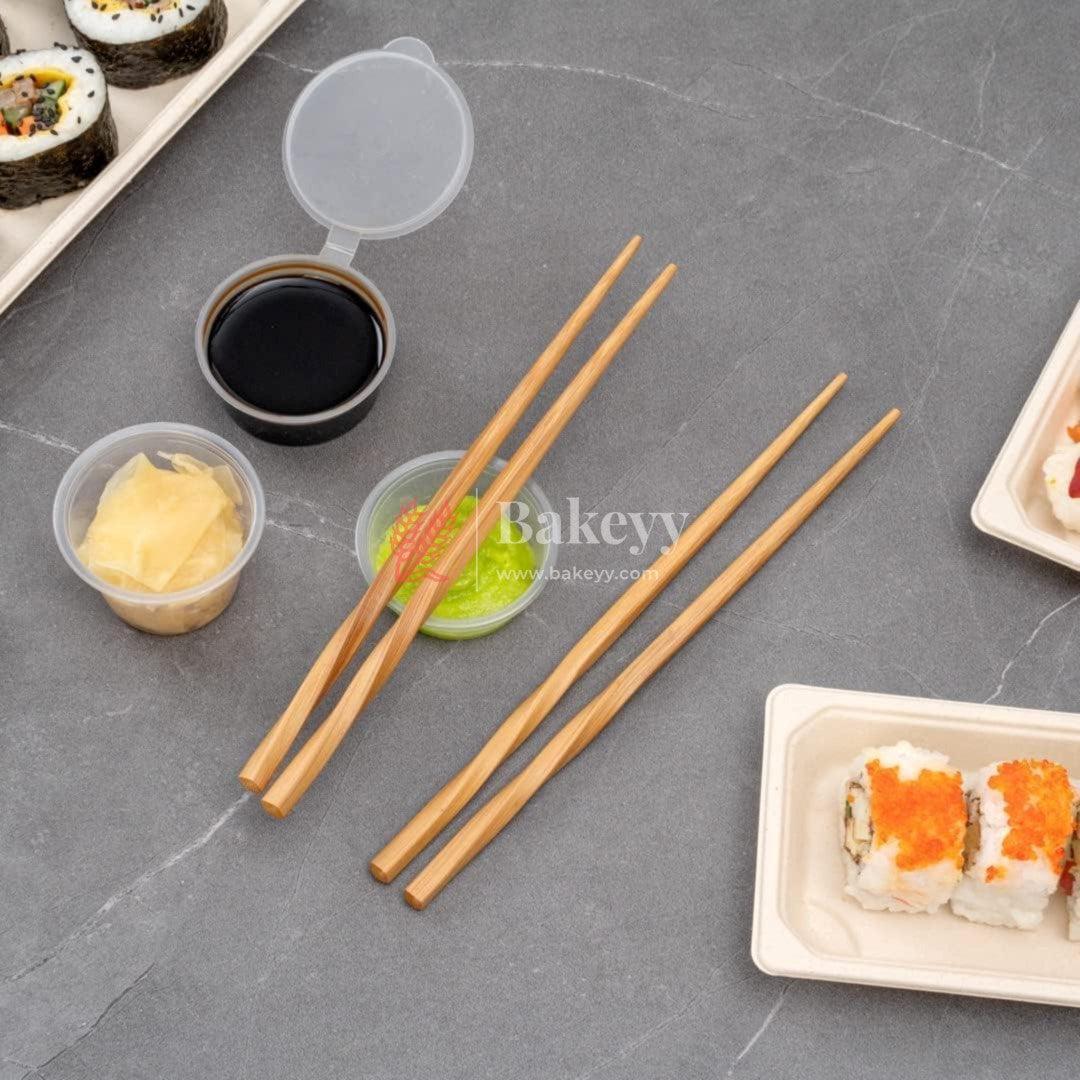 Pair of Chopsticks | Chinese Natural Bamboo Chopsticks | 8 Inch / 20cm | Pack of 10 Sets - Image 3