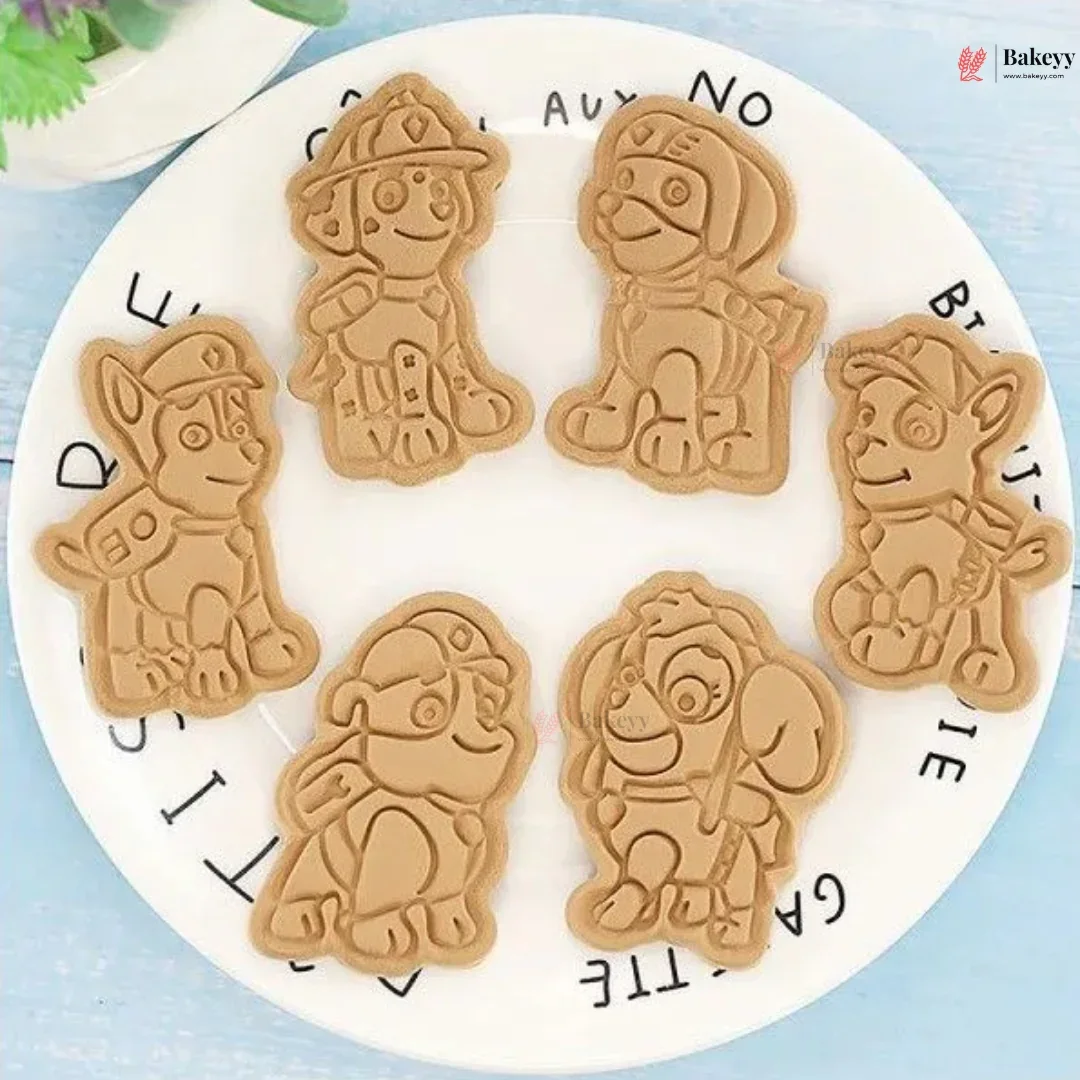 Paw Patrol Theme Cookie Cutter & Embosser Set | 6 Piece | Pack of 1 - Image 3