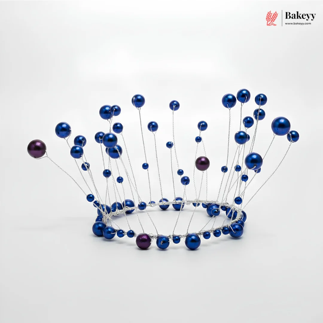 Pearl Crown Cake Topper for Birthday Cakes & Premium Cake Decoration | Pack of 1 - Image 5