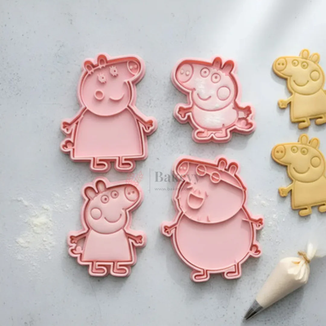 Peppa Pig Theme Cookie Cutter & Embosser Set | 6 Piece | Pack of 1 - Image 3