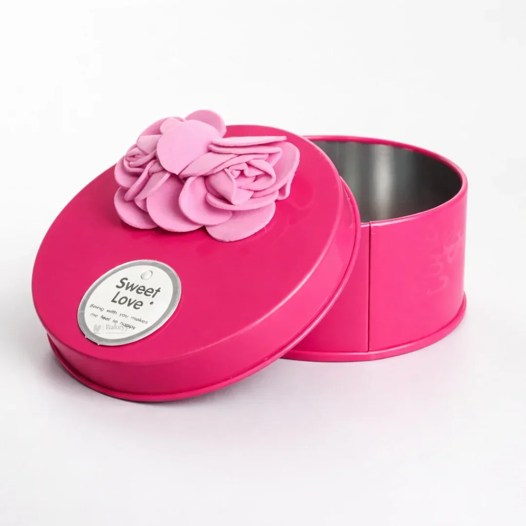 Decorative Round Metal Tin Box | Random Designs | Chocolates & Keepsakes | Pack of 6 - Image 4