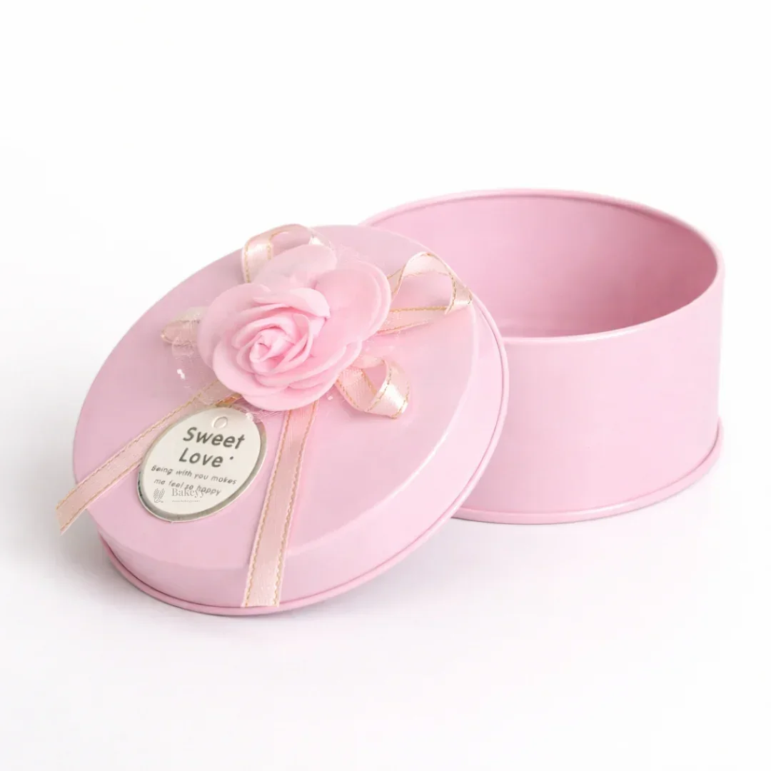Decorative Round Metal Tin Box | Random Designs | Chocolates & Keepsakes | Pack of 6 - Image 5