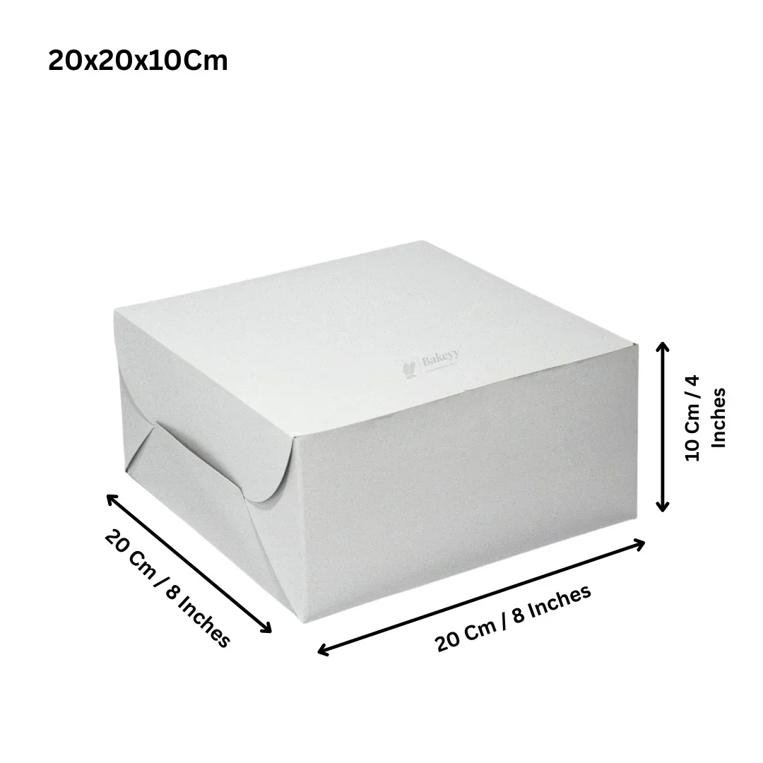Plain White Cake or Pastry Box | Grey Back Cake Box | Pack Of 50 - Image 10